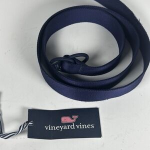 EUC Vineyard Vines Mens Neon Pop Perf OTG Logo Belt Size XL Color Deep Bay Blue